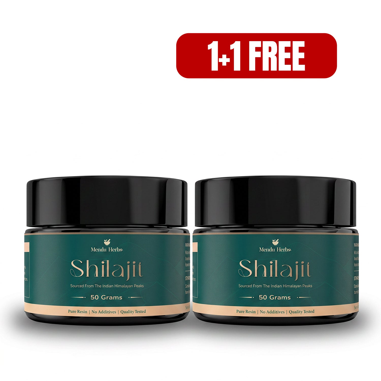 Mendu Herbs Resina di Shilajit 100% Pura | 50 Grammi