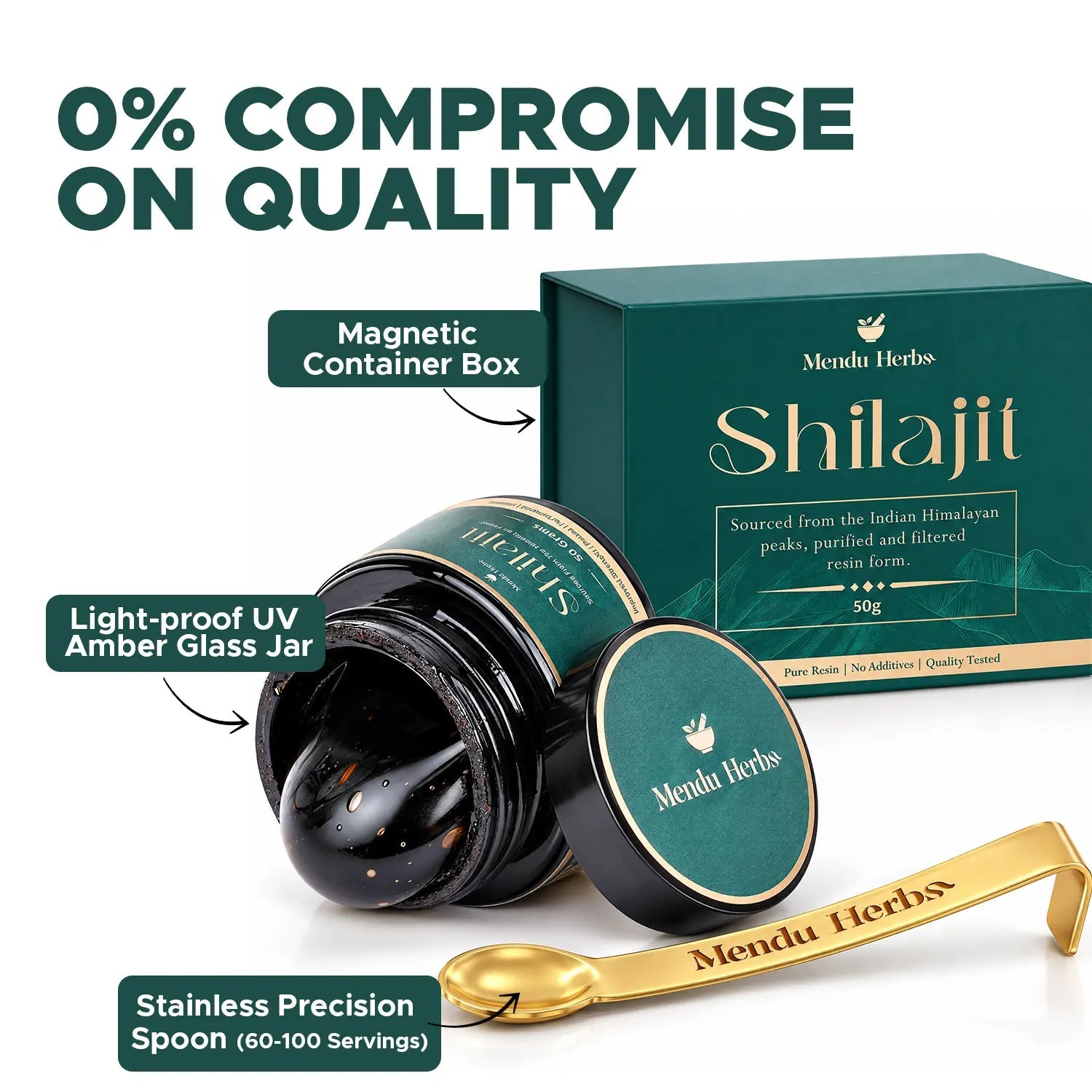 Mendu Herbs 100% Pure Shilajit Resin | 30 Gram - Mendu Herbs
